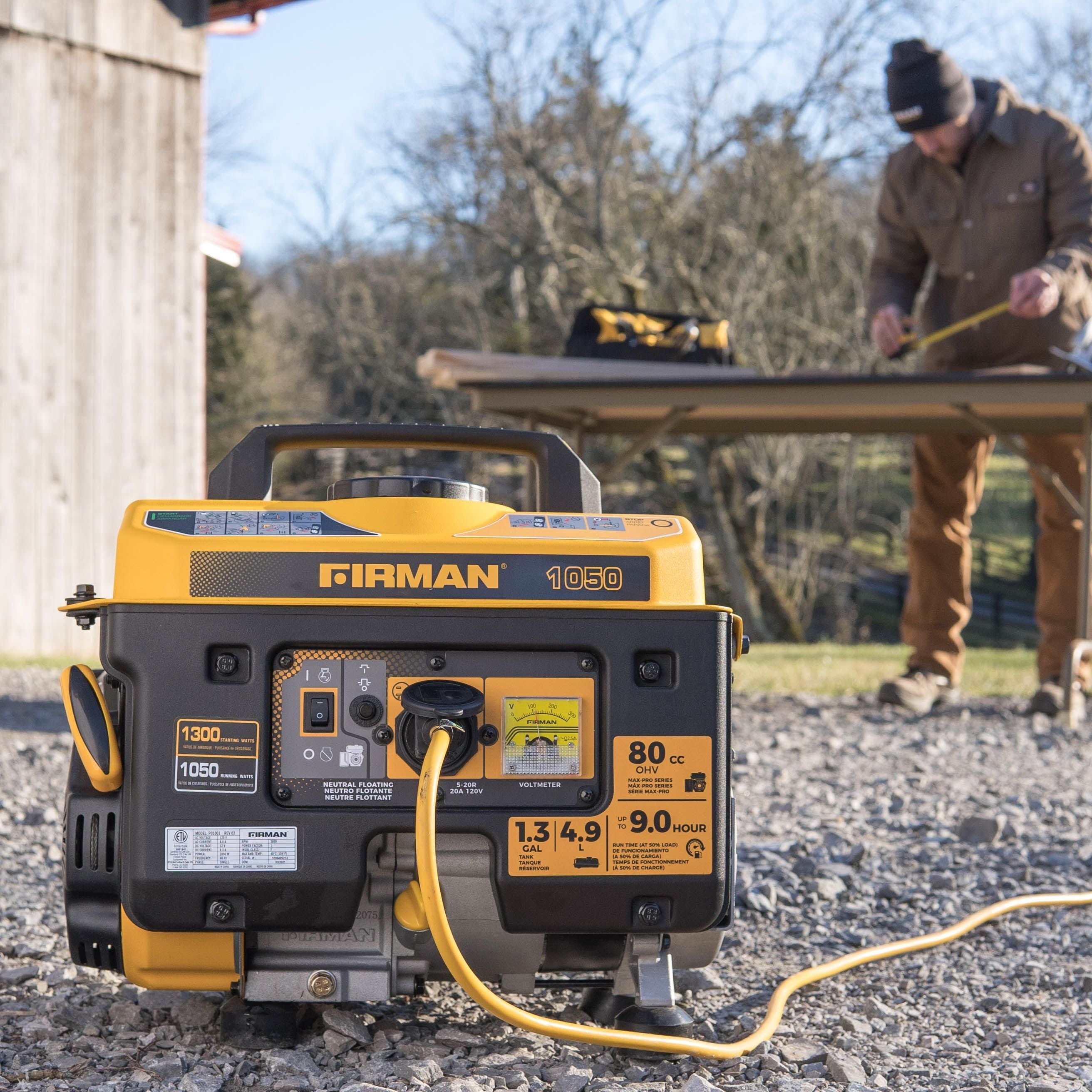 Gas Portable Generator 1300/1050W Recoil Start
