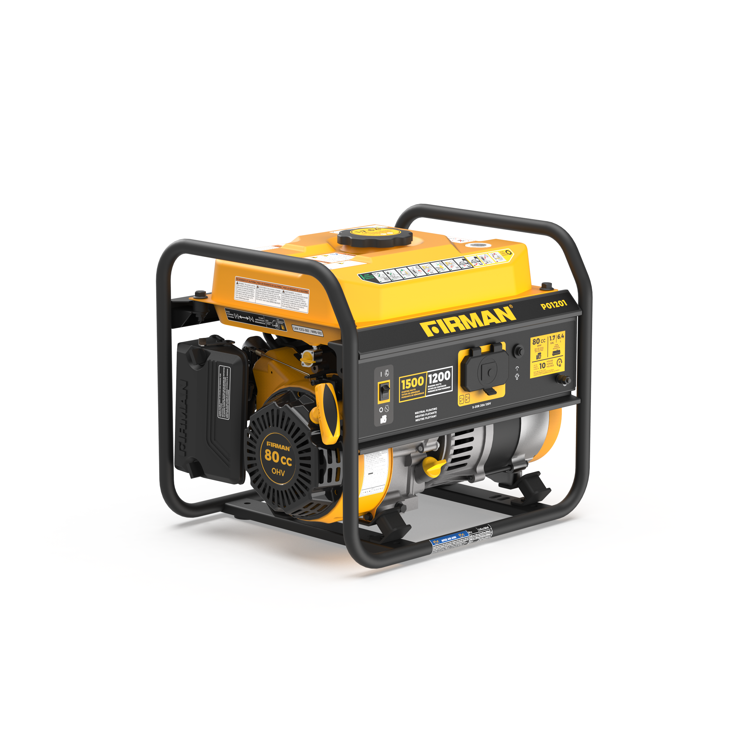 Gas Portable Generator 1500/1200W Recoil Start