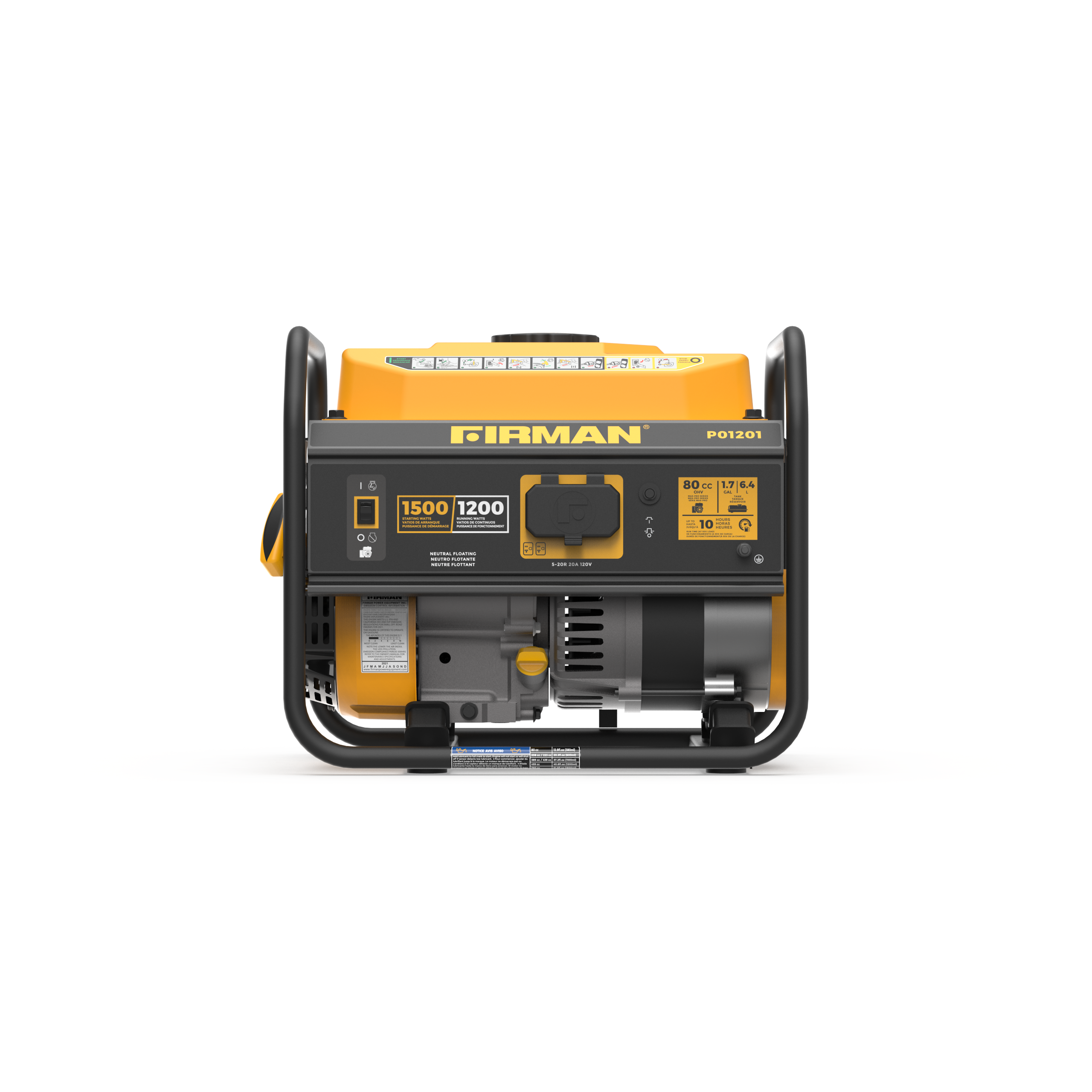 Gas Portable Generator 1500/1200W Recoil Start
