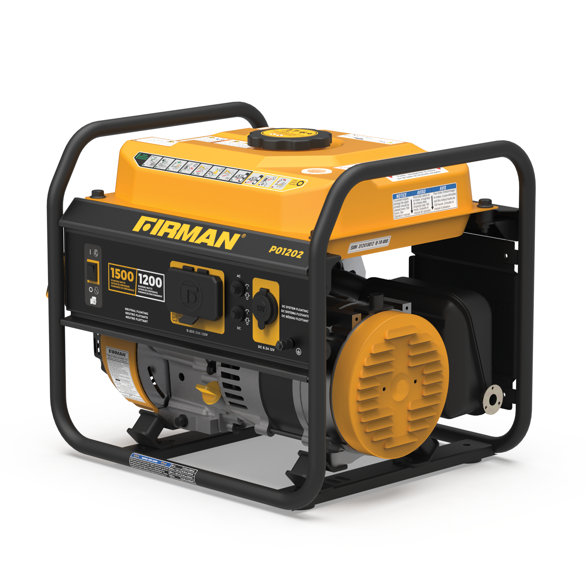 Gas Portable Generator 1500W Recoil Start