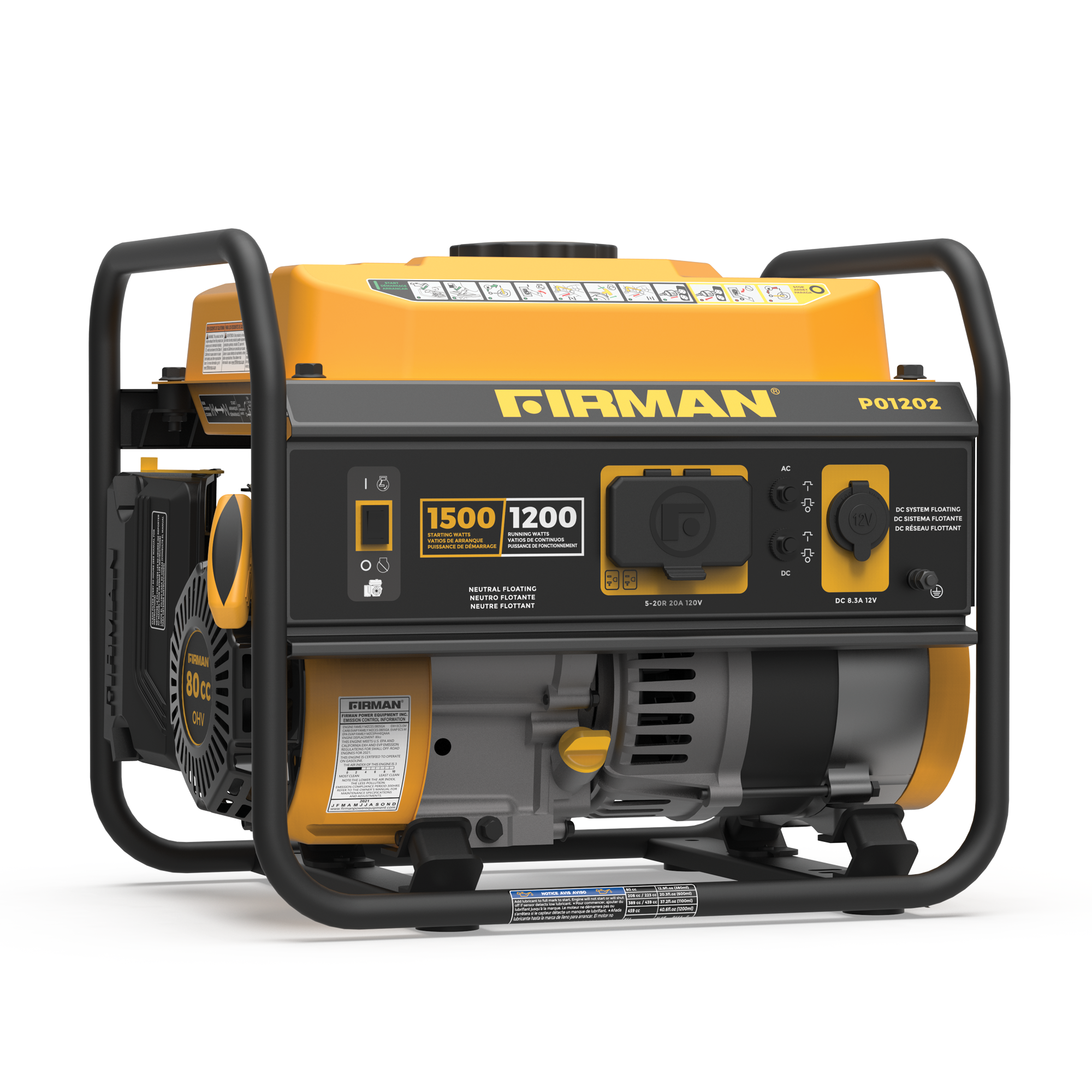 Gas Portable Generator 1500W Recoil Start