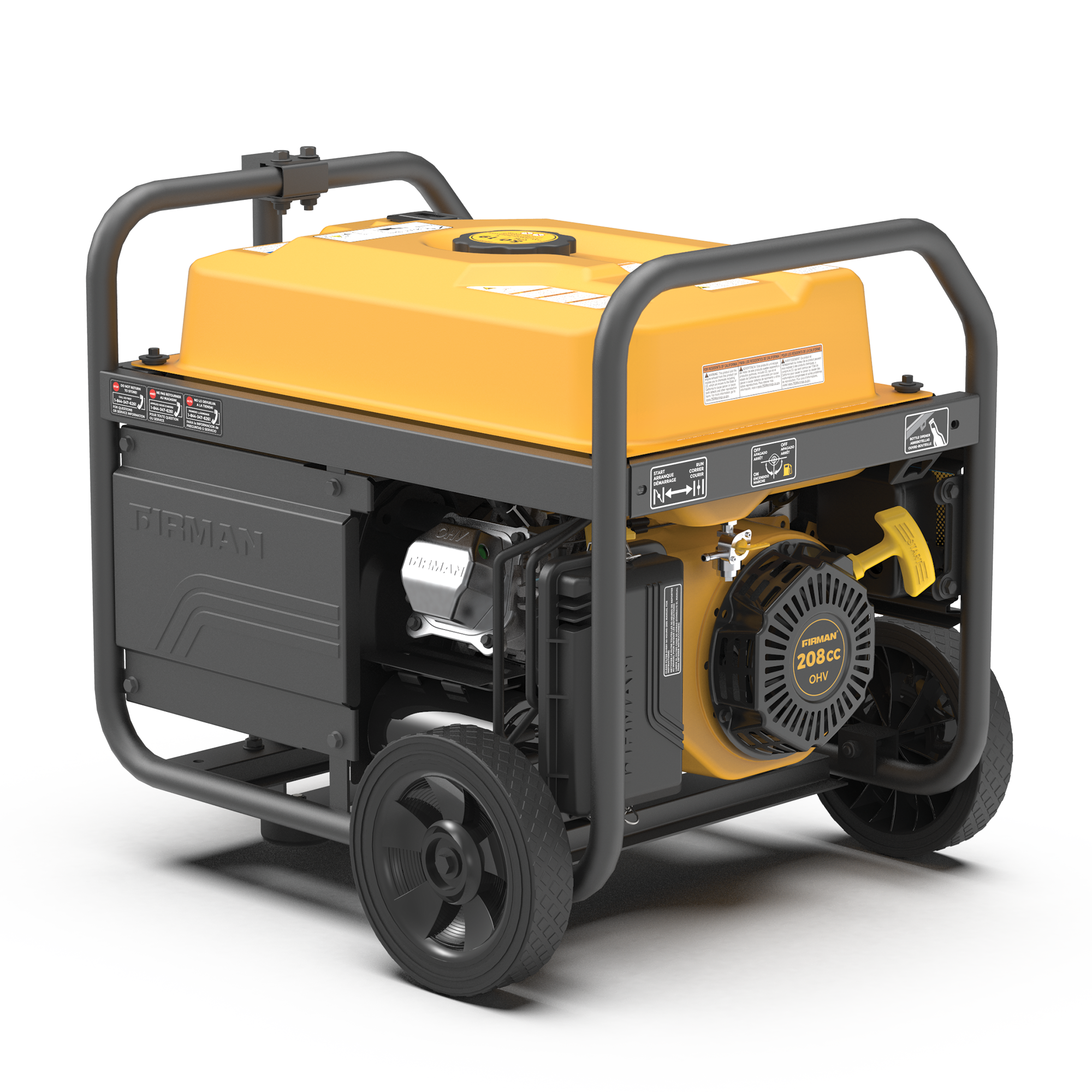Gas Portable Generator 4450/3550W Recoil Start 120V