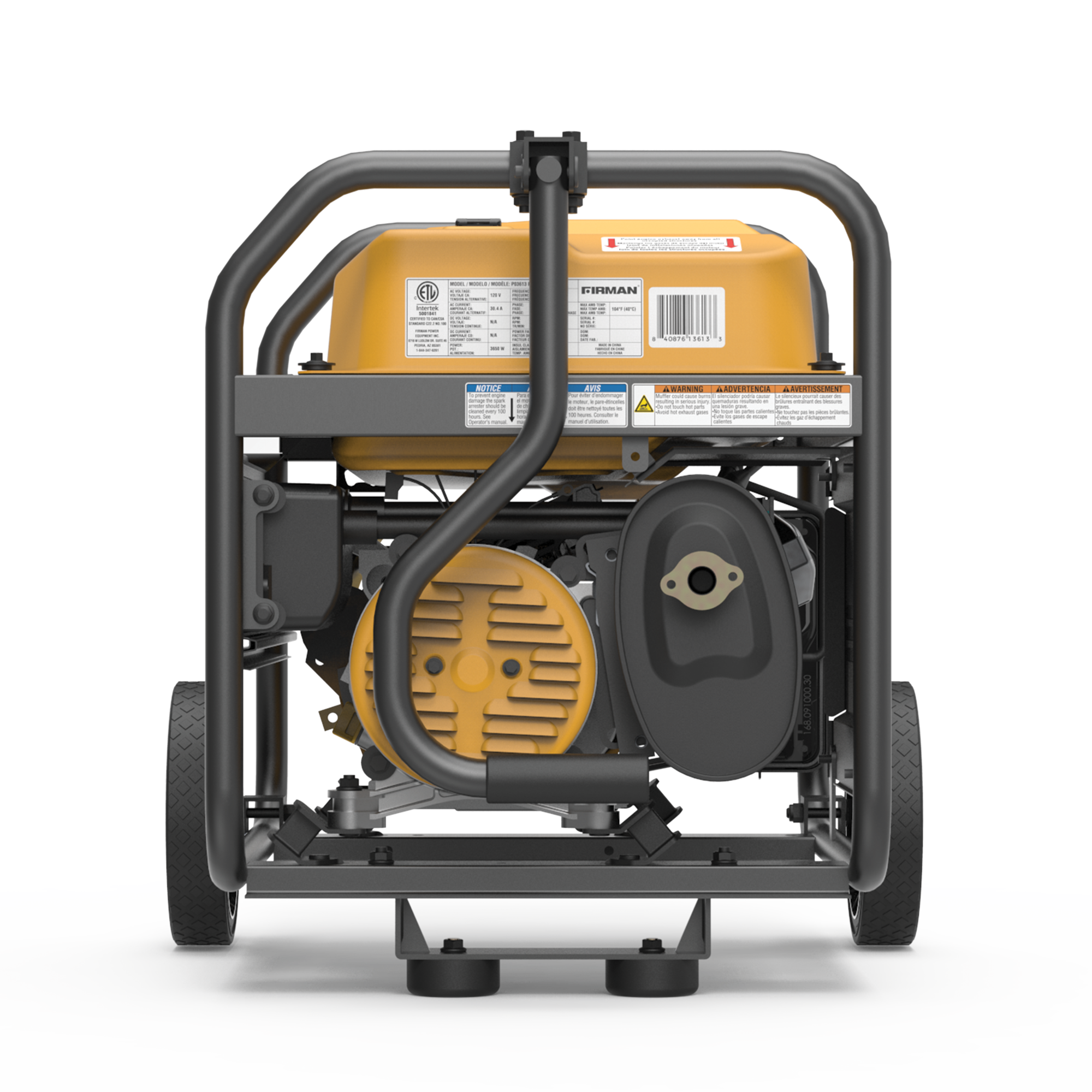 Gas Portable Generator 4550/3650W Recoil Start 120V with CO Alert