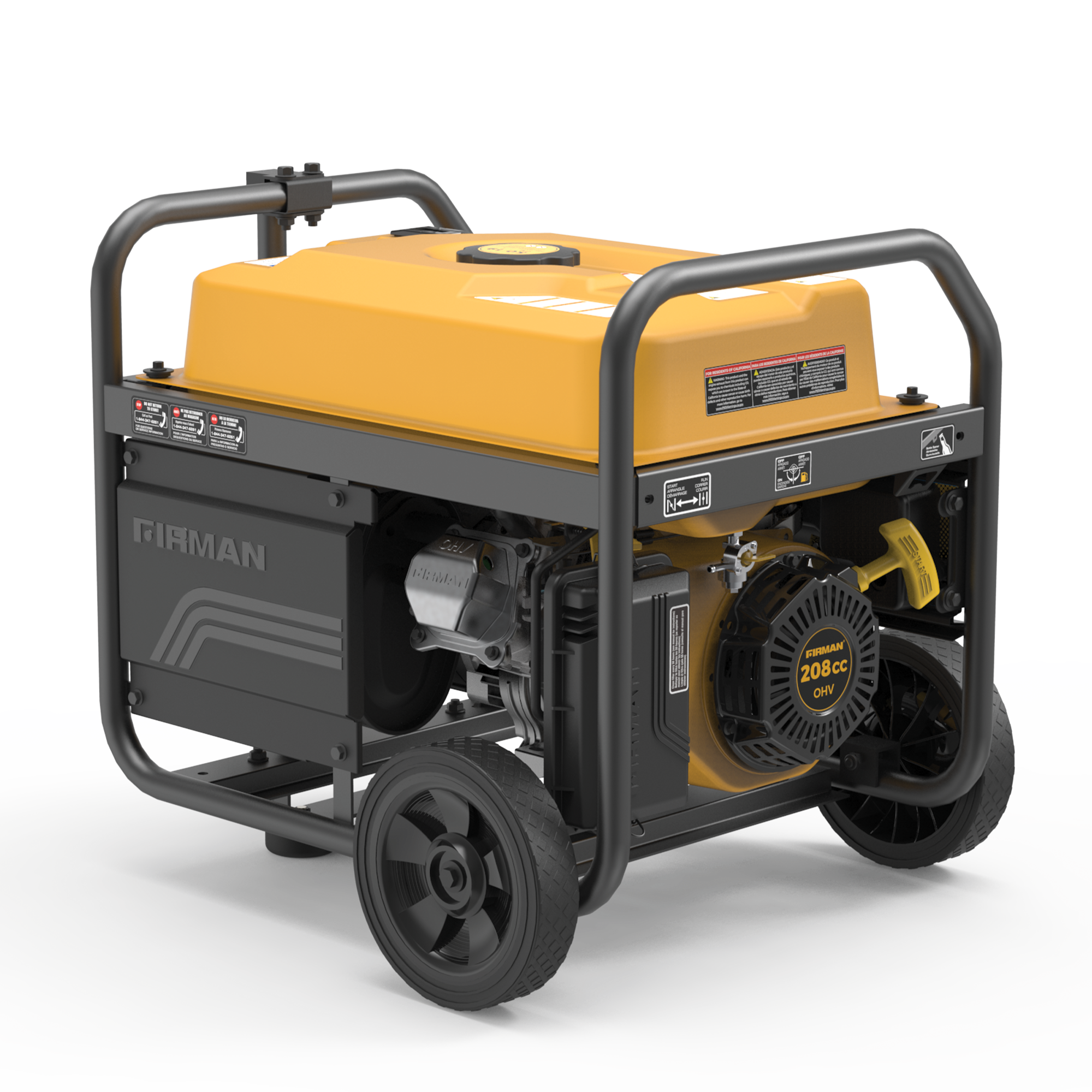 Gas Portable Generator 4550/3650W Recoil Start 120V with CO Alert