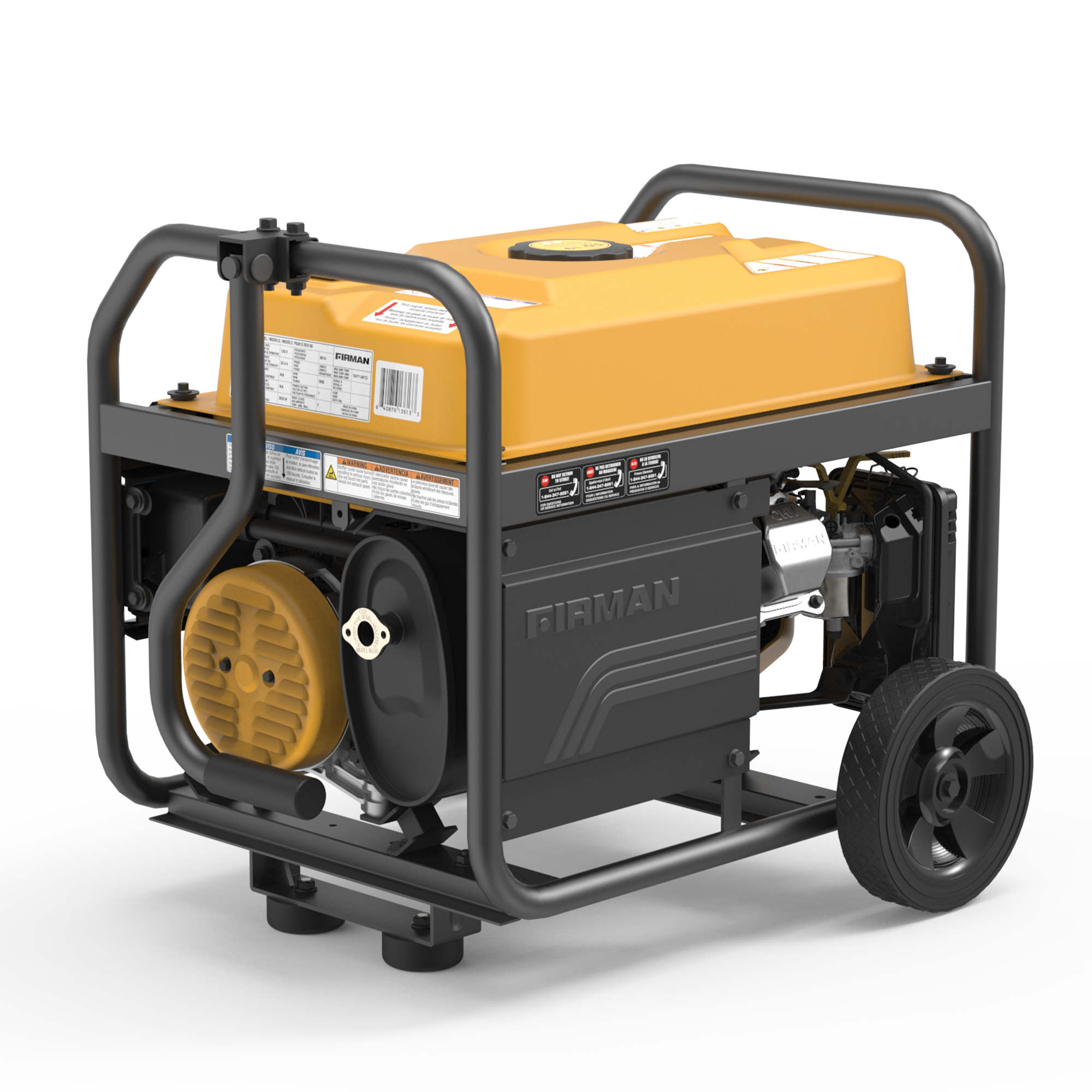 Gas Portable Generator 4550/3650W Recoil Start 120V with CO Alert