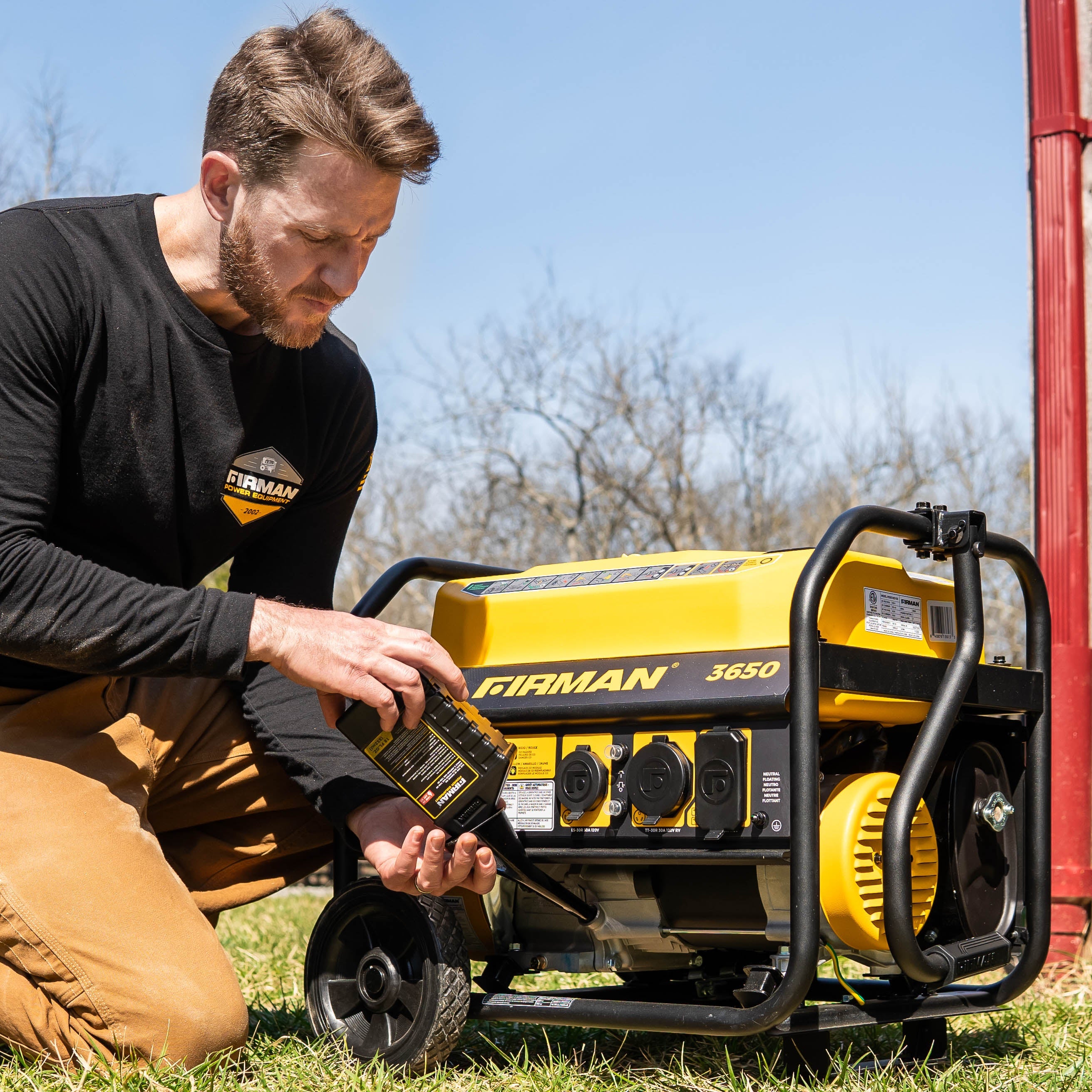 Gas Portable Generator 4550/3650W Recoil Start 120V with CO Alert