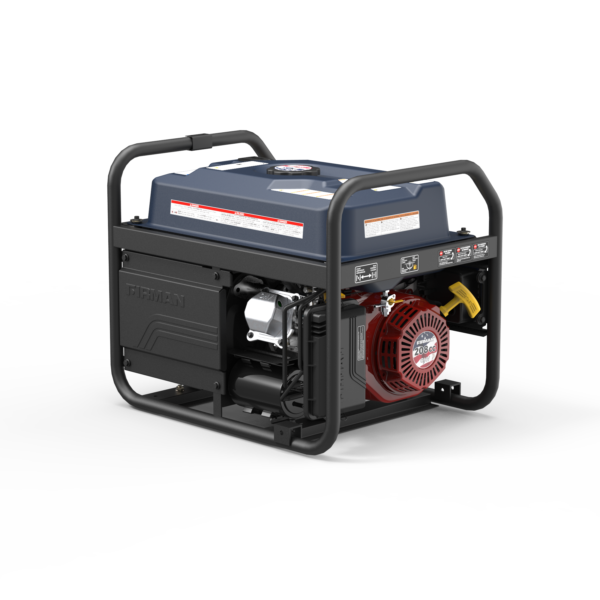 Gas Portable Generator 4550/3650W Recoil Start With CO Alert Stars & Stripes