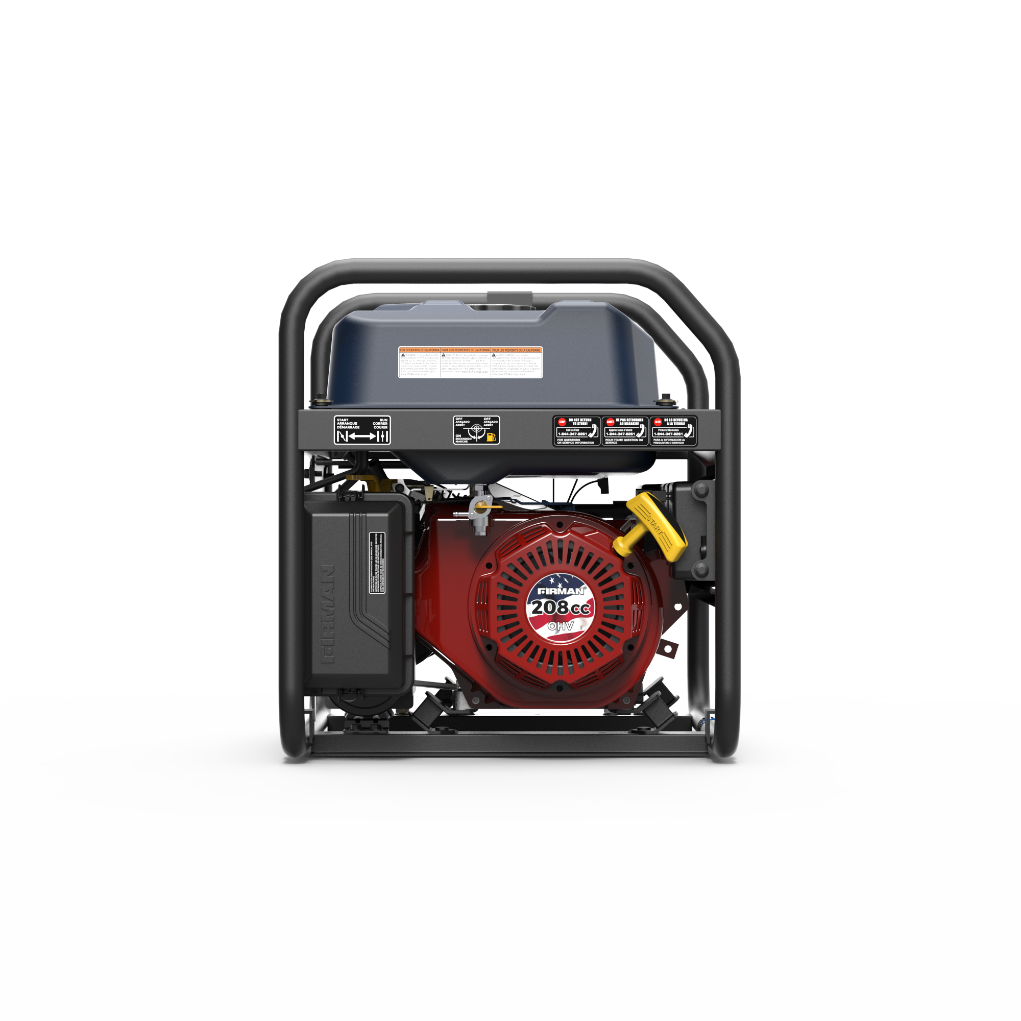 Gas Portable Generator 4550/3650W Recoil Start With CO Alert Stars & Stripes