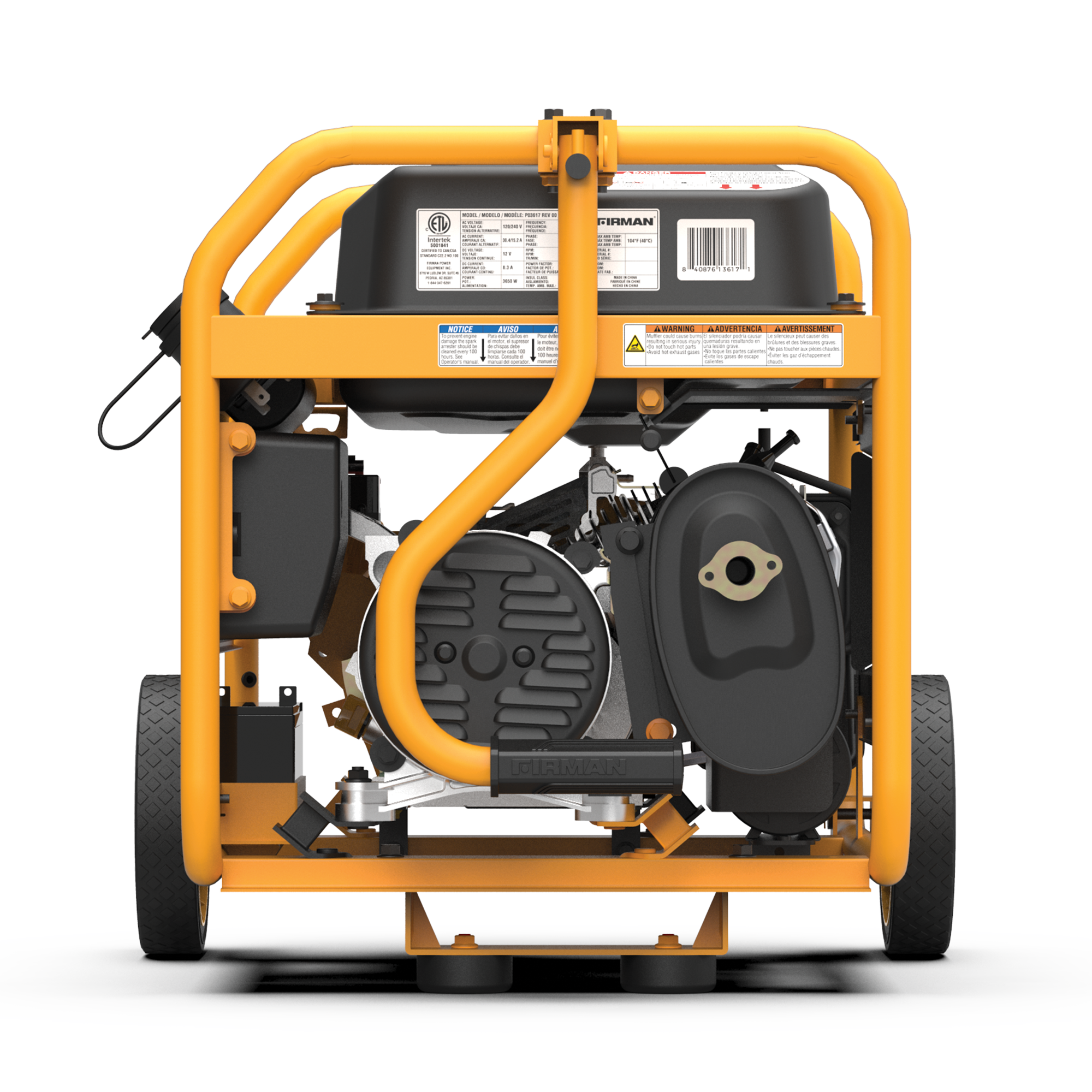 Gas Portable Generator 4550/3650W Remote Start 120/240V with CO alert
