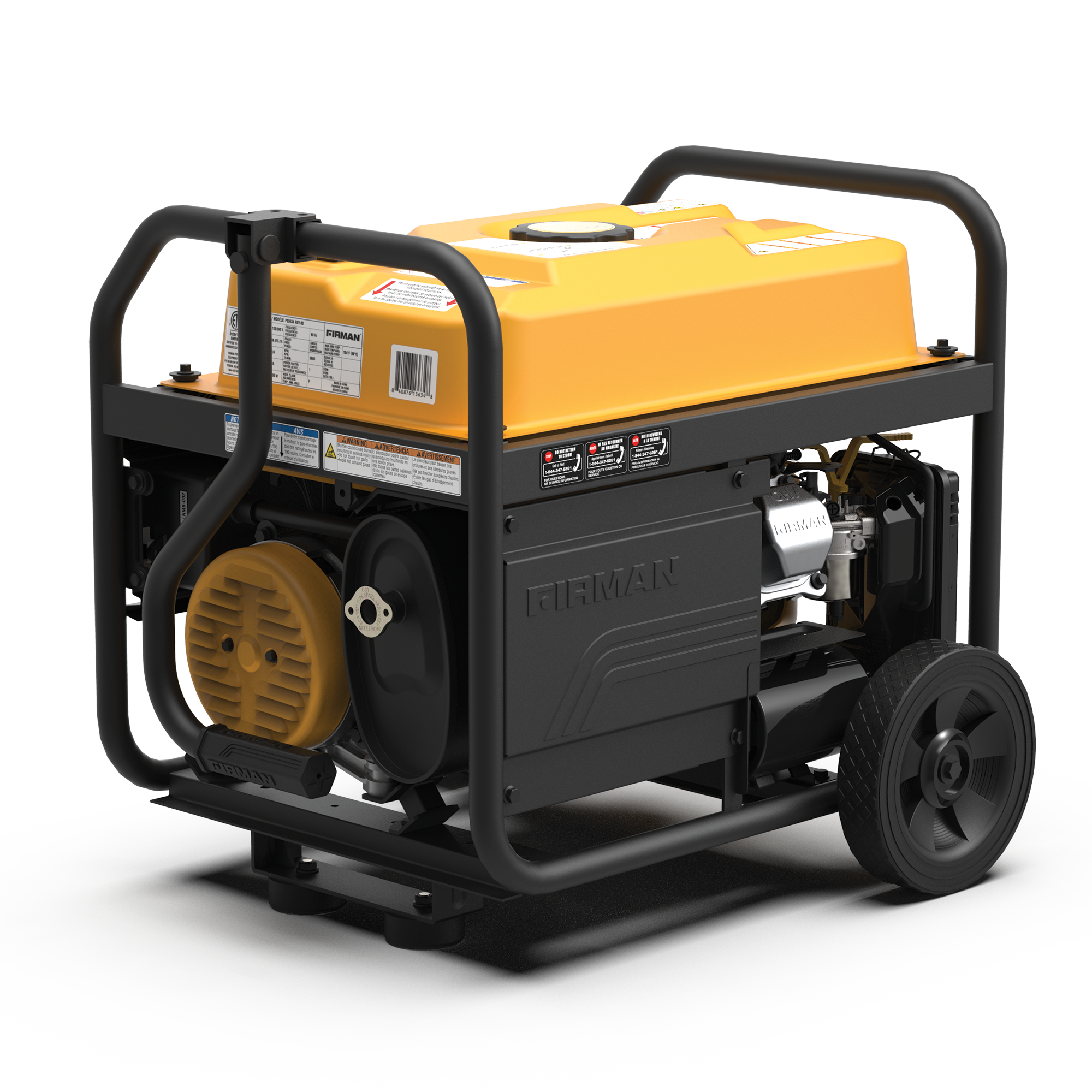 Gas Portable Generator 4550/3650W Recoil Start 120/240V with CO ALERT