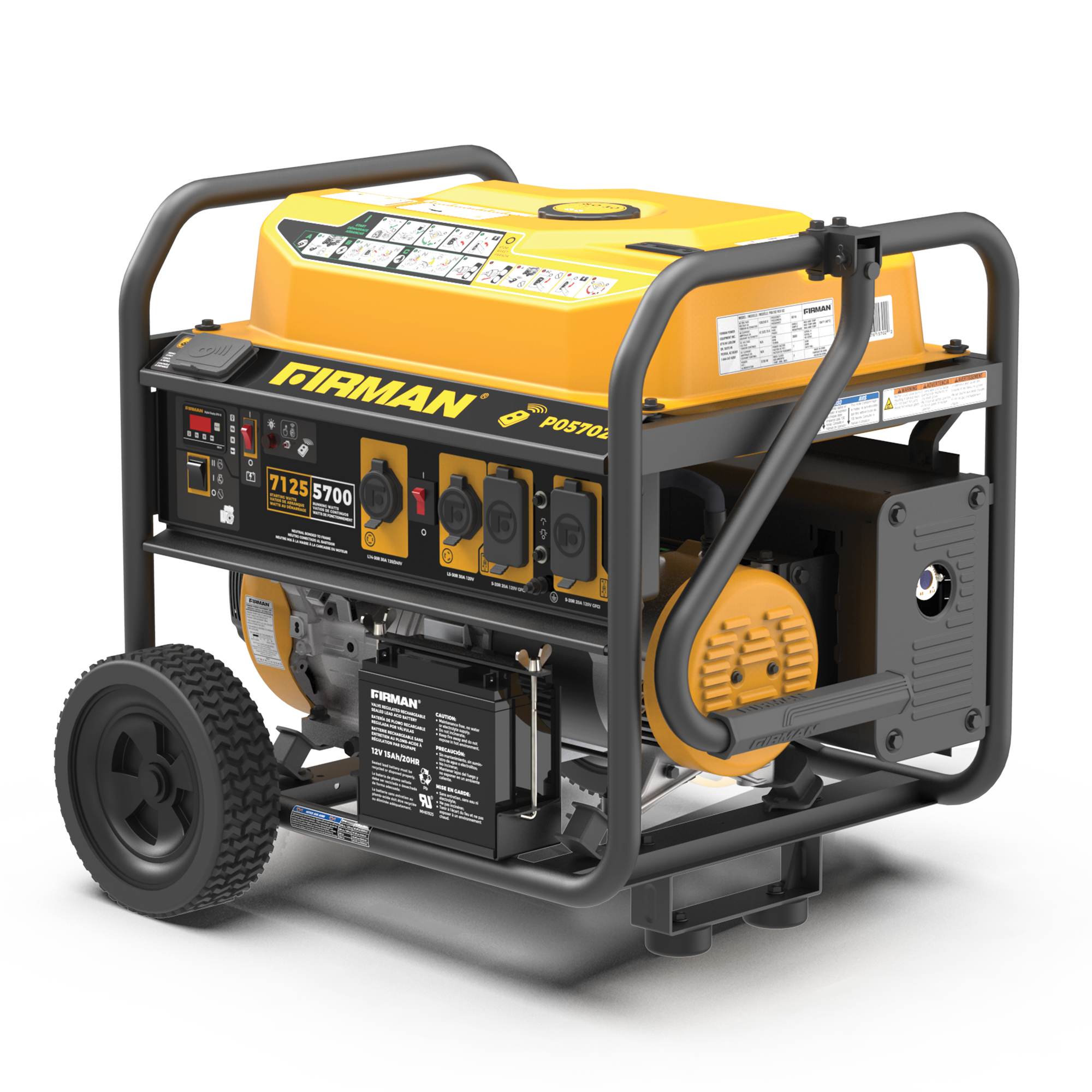 Gas Portable Generator 7125W Remote Start 120/240V