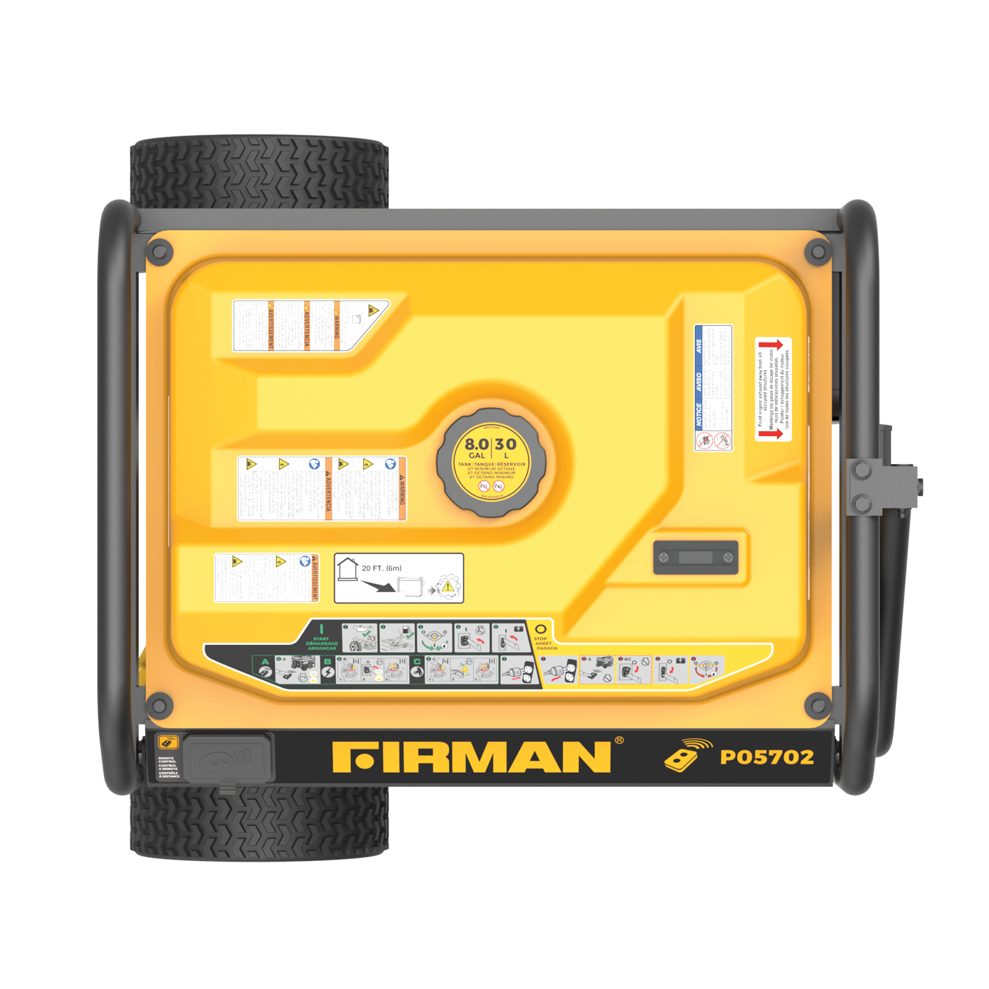 Gas Portable Generator 7125W Remote Start 120/240V
