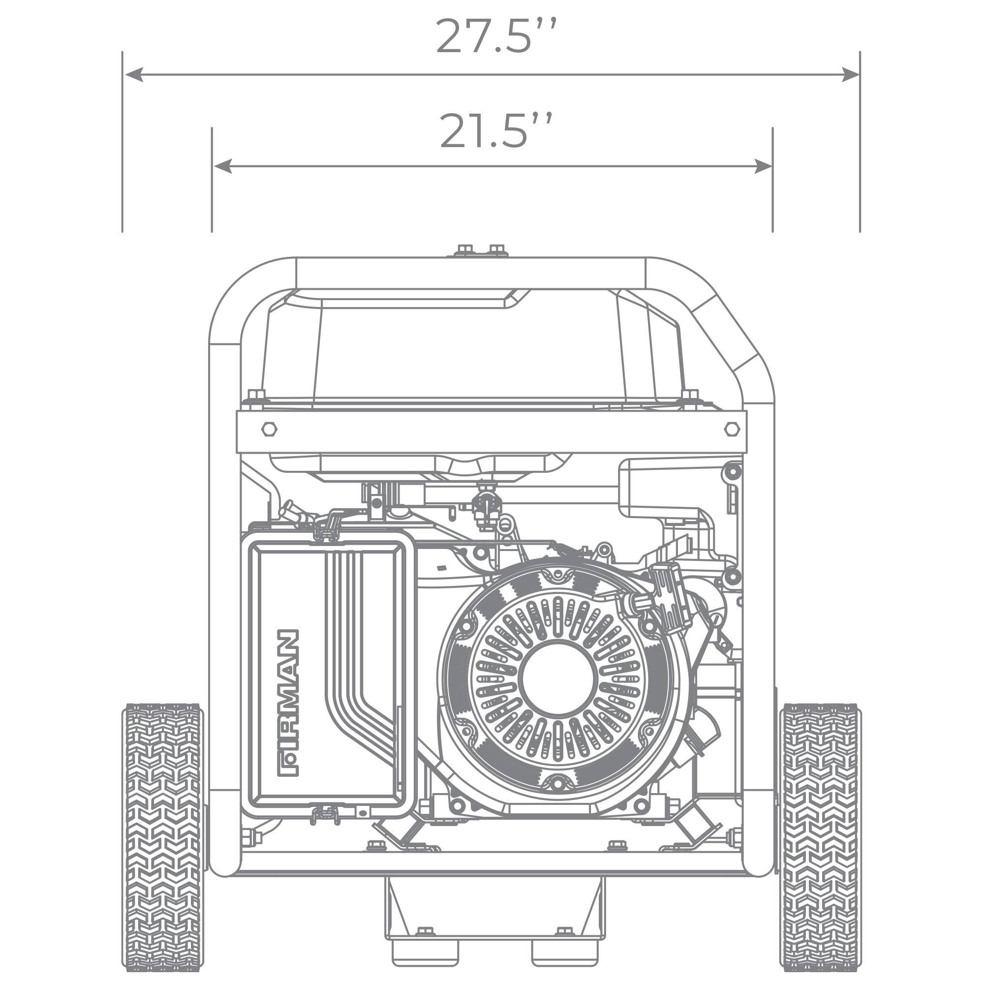 Gas Portable Generator 8350/6700W Recoil Start 120/240V