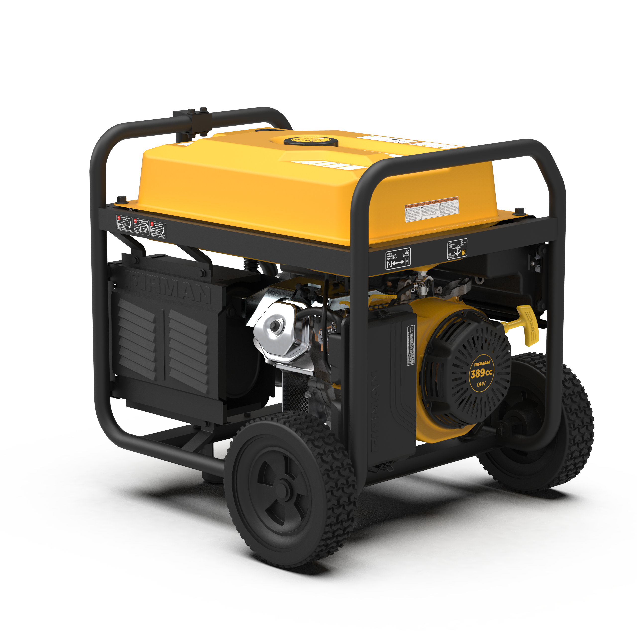 Gas Portable Generator 8375/6700W Recoil Start 120/240V With CO Alert