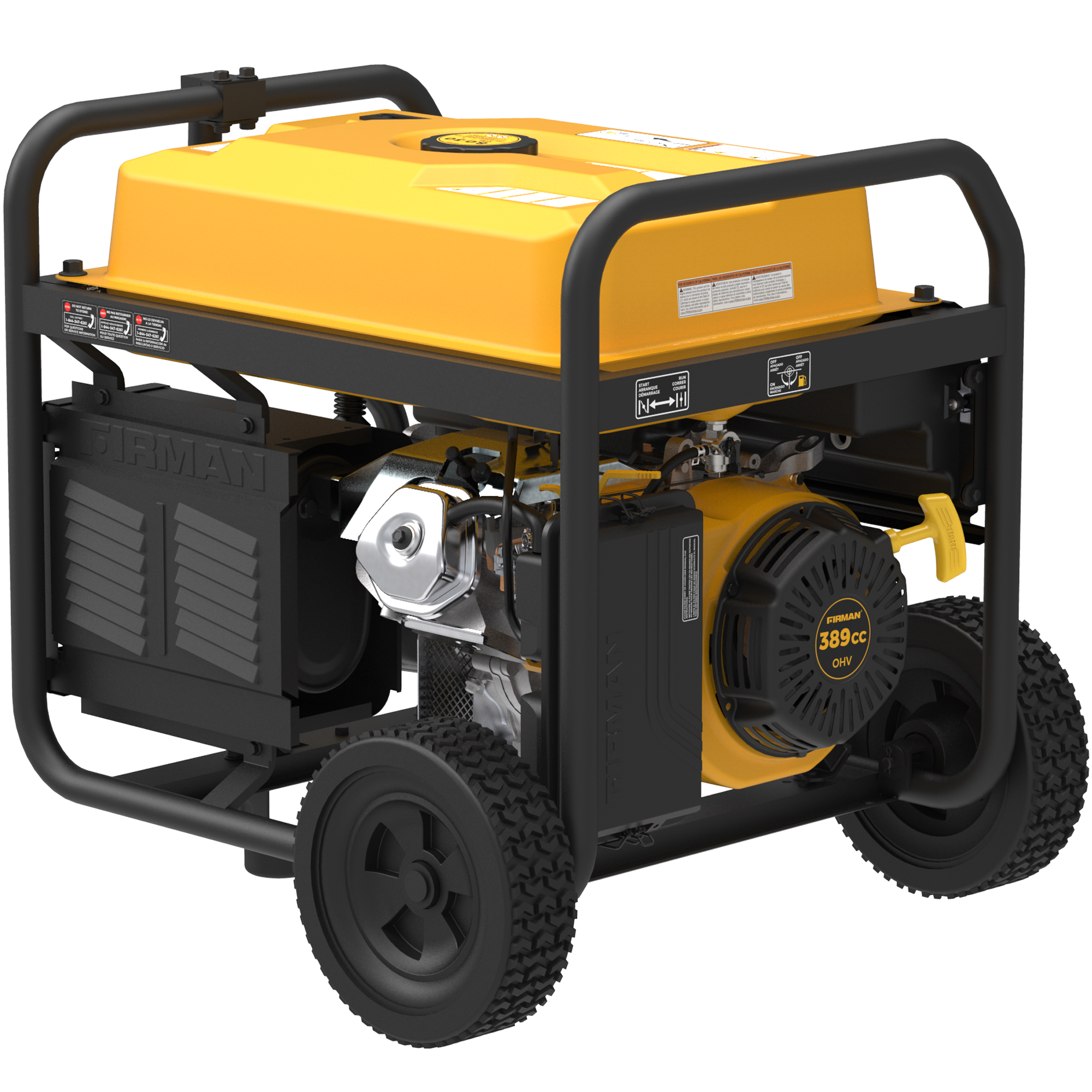 Gas Portable Generator 8375/6700W Recoil Start 120/240V With CO Alert
