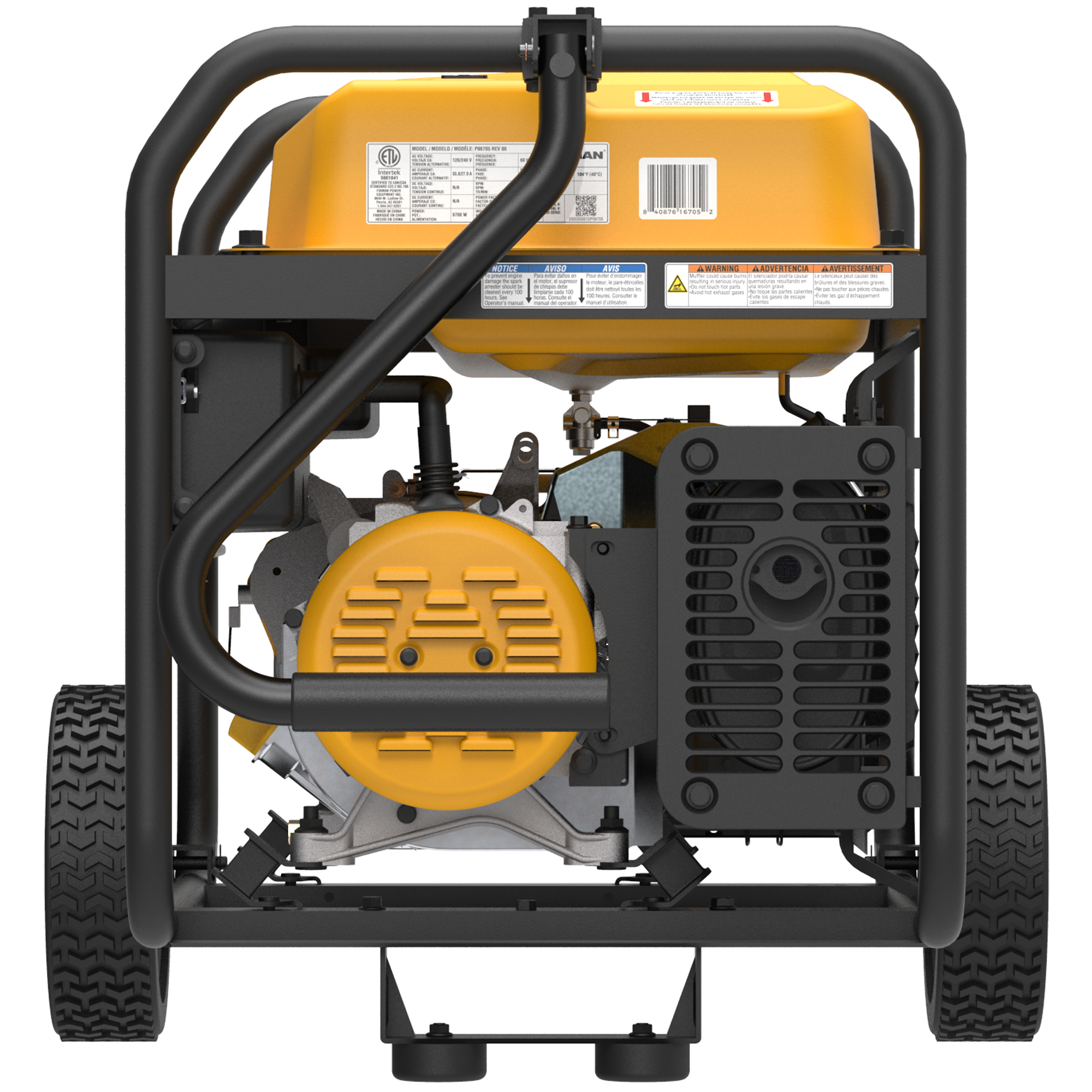 Gas Portable Generator 8375/6700W Recoil Start 120/240V With CO Alert