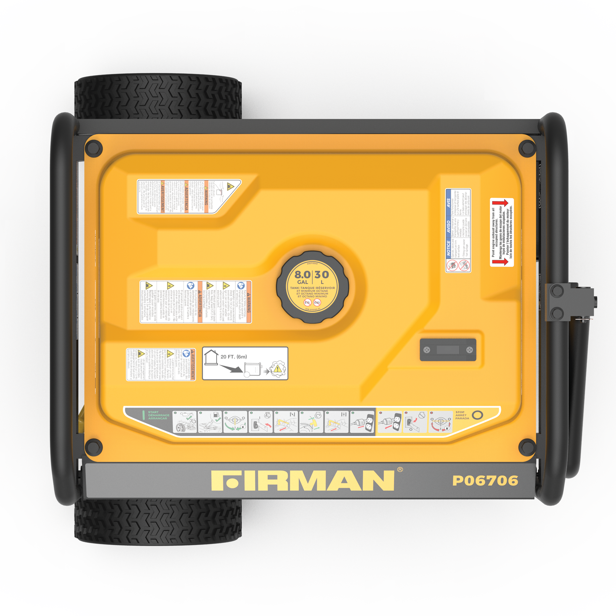 Gas Portable Generator 8350W Recoil Start 120/240V