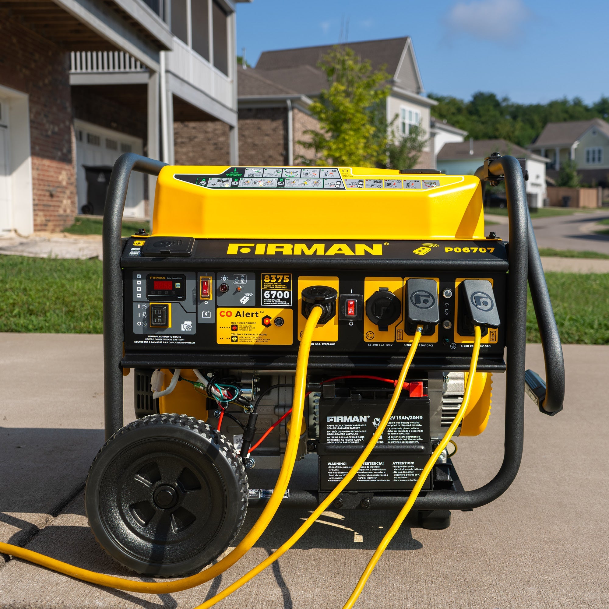 GAS PORTABLE GENERATOR 8375/6700W REMOTE START WITH CO ALERT
