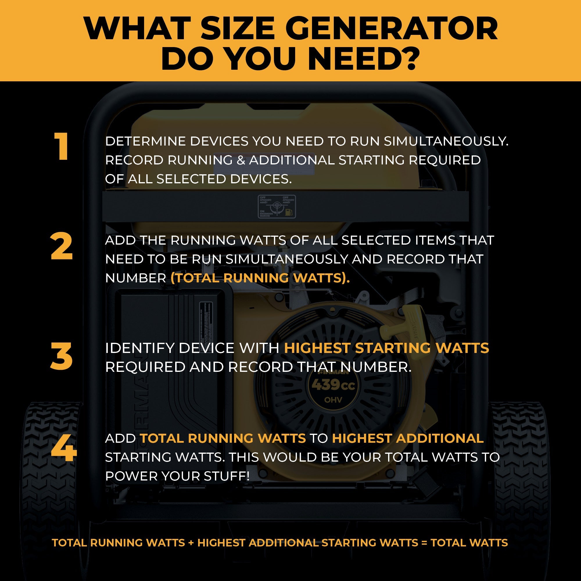 Gas Portable Generator 10000/8000W Remote Start 120/240V with CO Alert