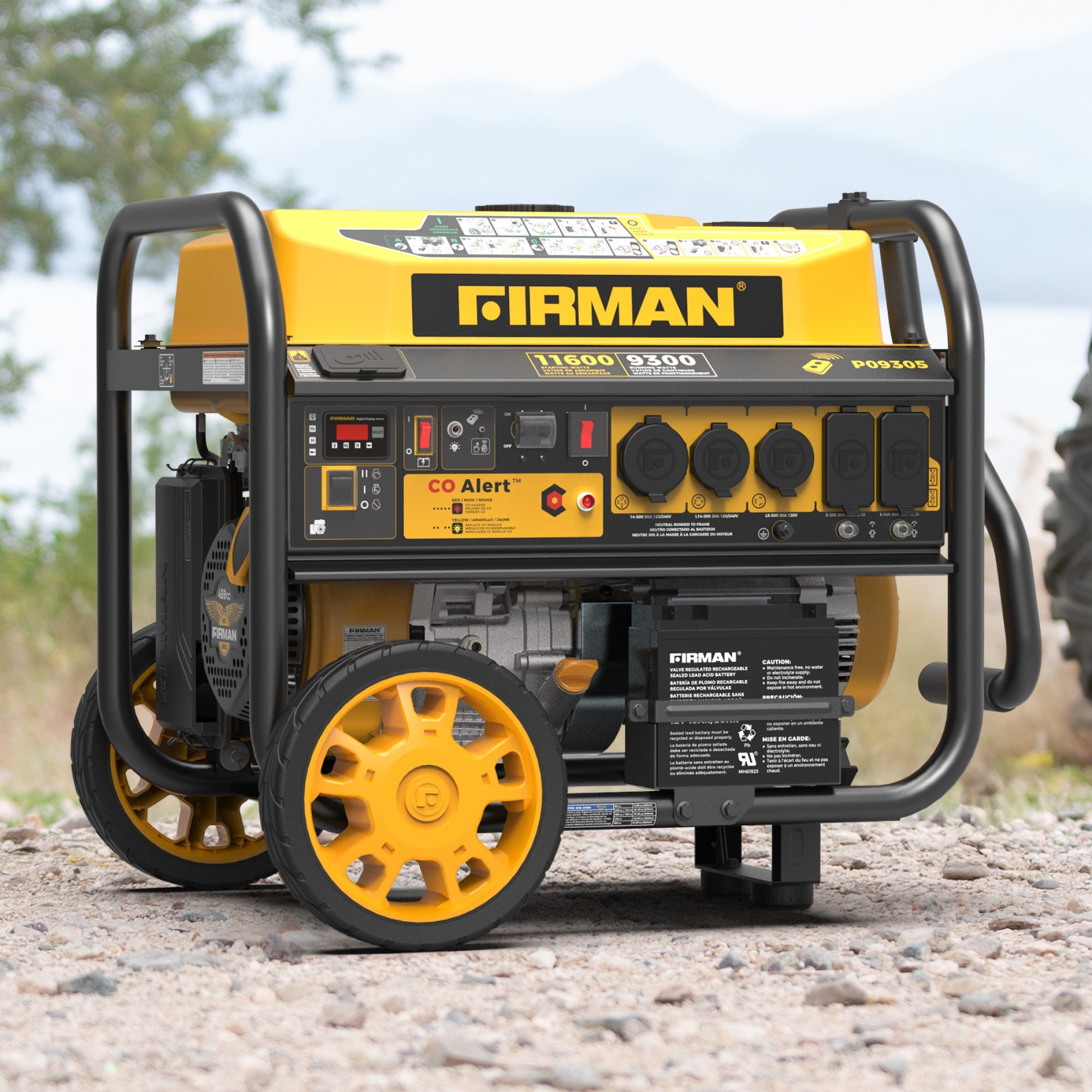 GAS PORTABLE GENERATOR 11600/9300W REMOTE START 120/240V WITH CO ALERT
