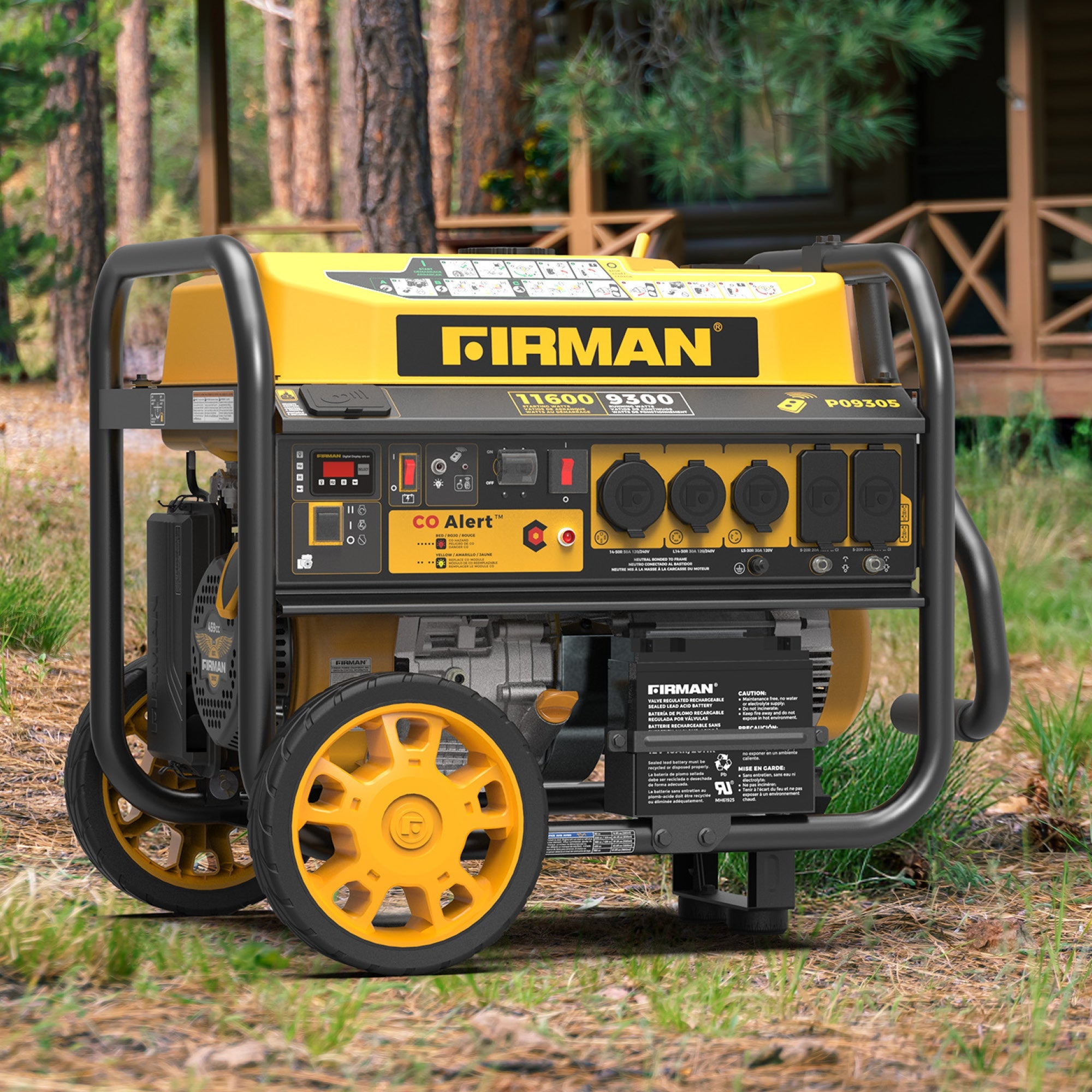 GAS PORTABLE GENERATOR 11600/9300W REMOTE START 120/240V WITH CO ALERT