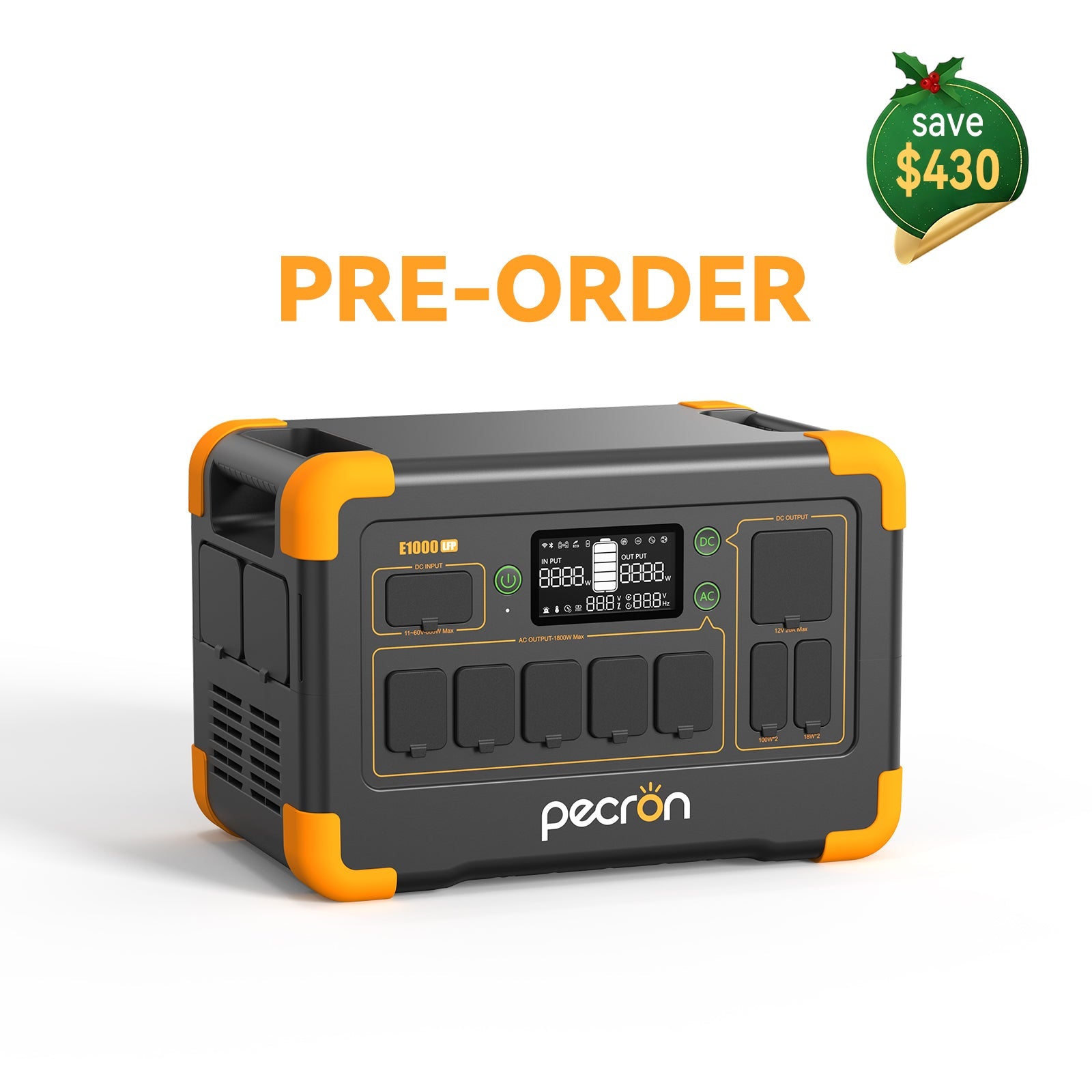 PECRON E1000LFP Portable Power Station 1800W 1024Wh