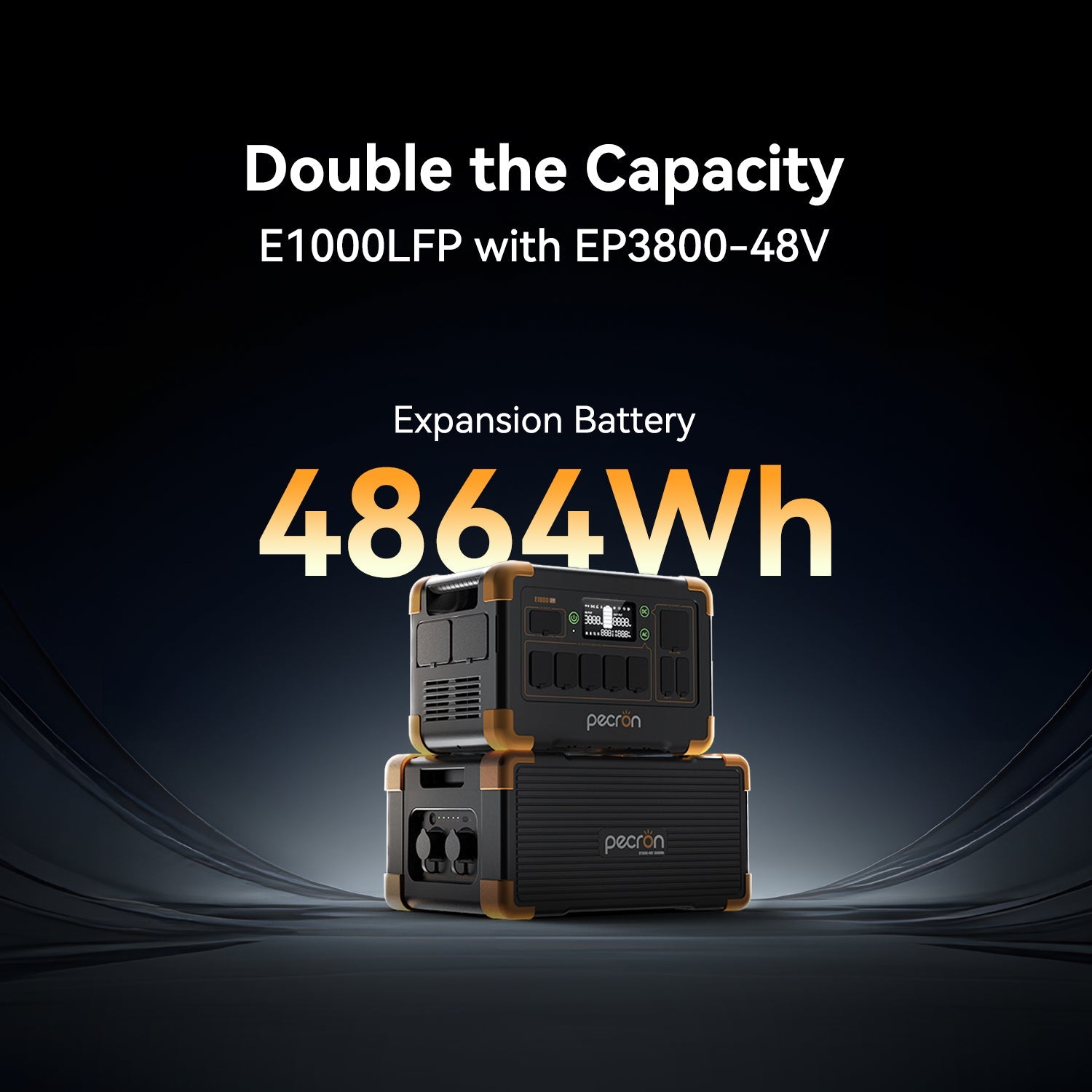 PECRON EP3800-48V Expansion Battery 3840Wh for E1500LFP/ E3600LFP/ E1000LFP/ E2400LFP/ F3000LFP/ E3800LFP