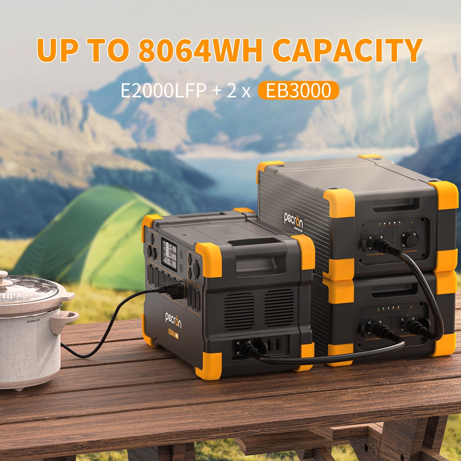 PECRON EB3000-24V  Expansion Battery 3072Wh for E2000LFP ONLY