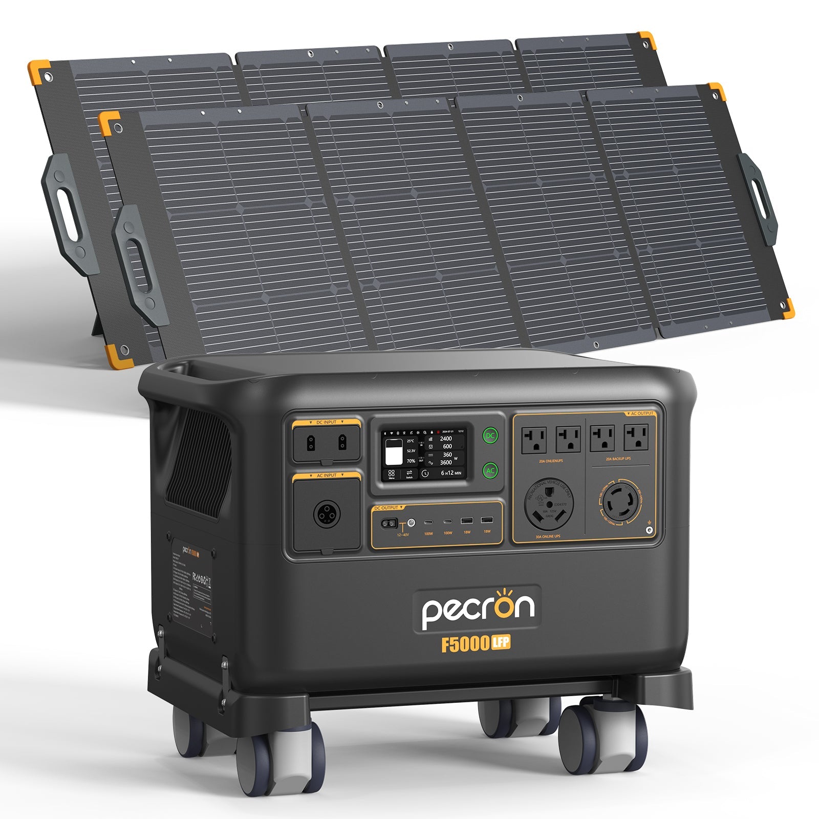 PECRON F5000LFP Portable Power Station 7200W 5120Wh 120V/240V
