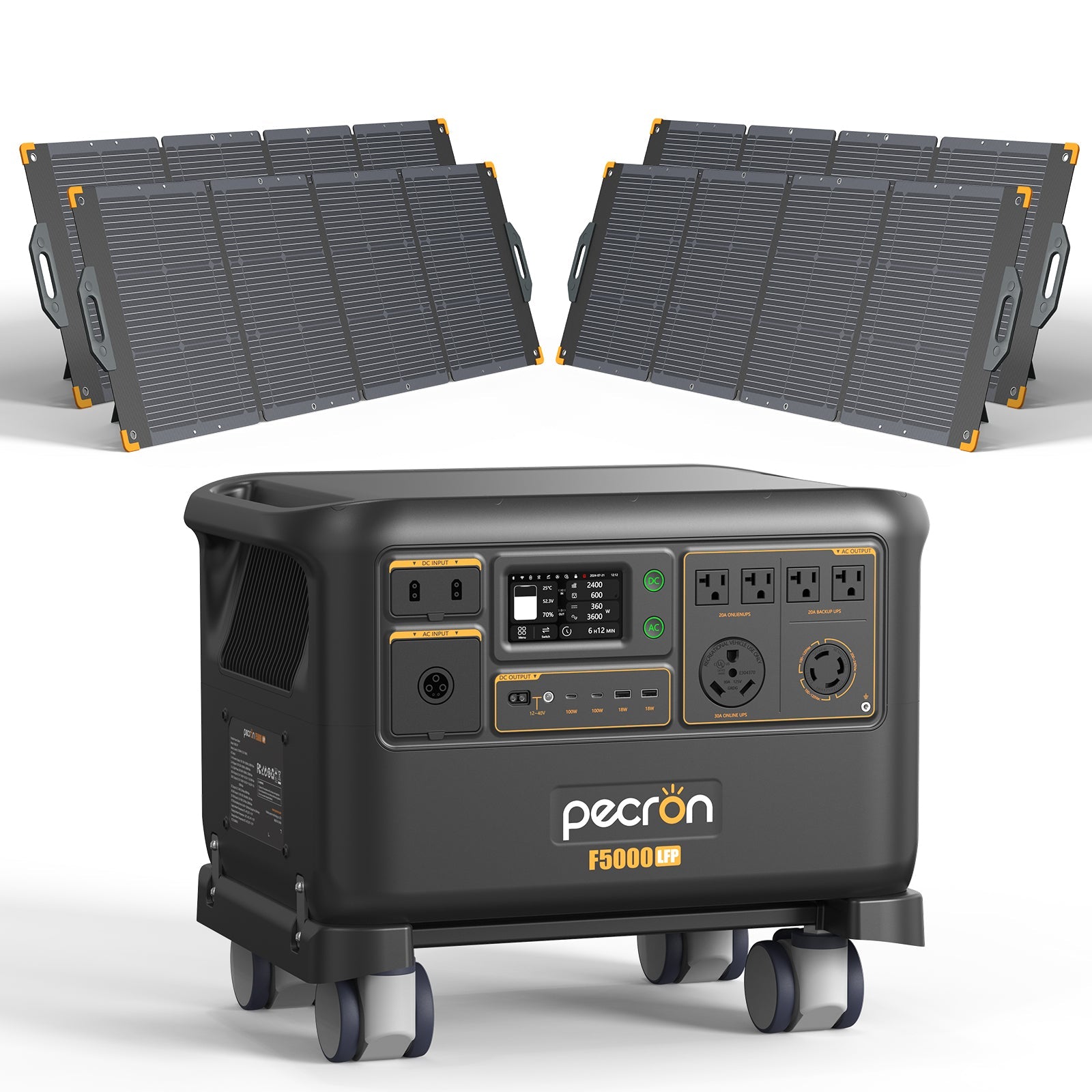 PECRON F5000LFP Portable Power Station 7200W 5120Wh 120V/240V