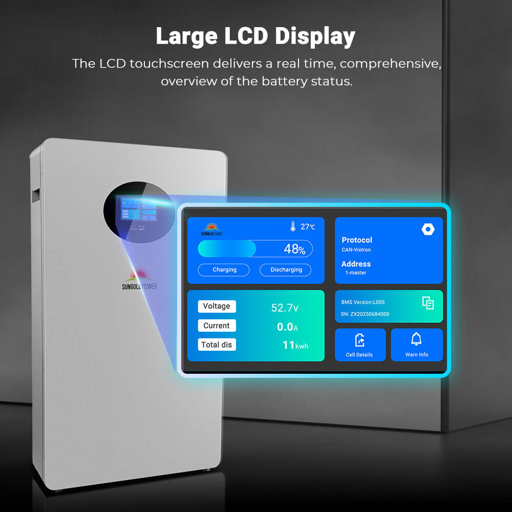 SunGoldPower Powerwall X 51.2V 200AH Lithium Battery