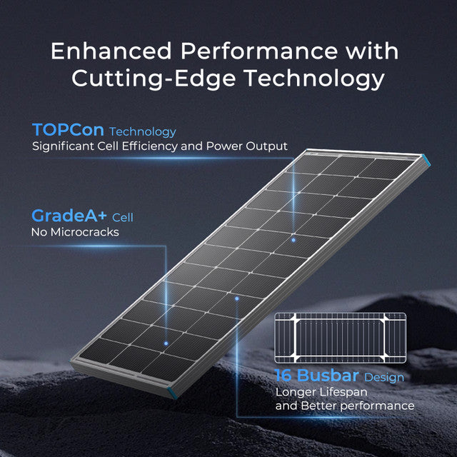 Renogy 100W 12V 16BB N-Type Monocrystalline Solar Panel
