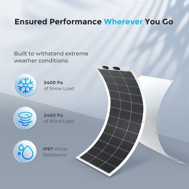 Renogy 100W 12V Lightweight Flexible Monocrystalline Solar Panel
