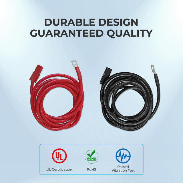 Renogy 10FT 6 AWG Anderson Adapter Cable (Anderson PP75 - 3/8 in Lugs)