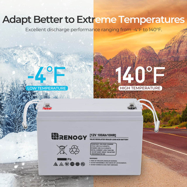 Renogy 12V 100Ah Deep Cycle AGM Battery