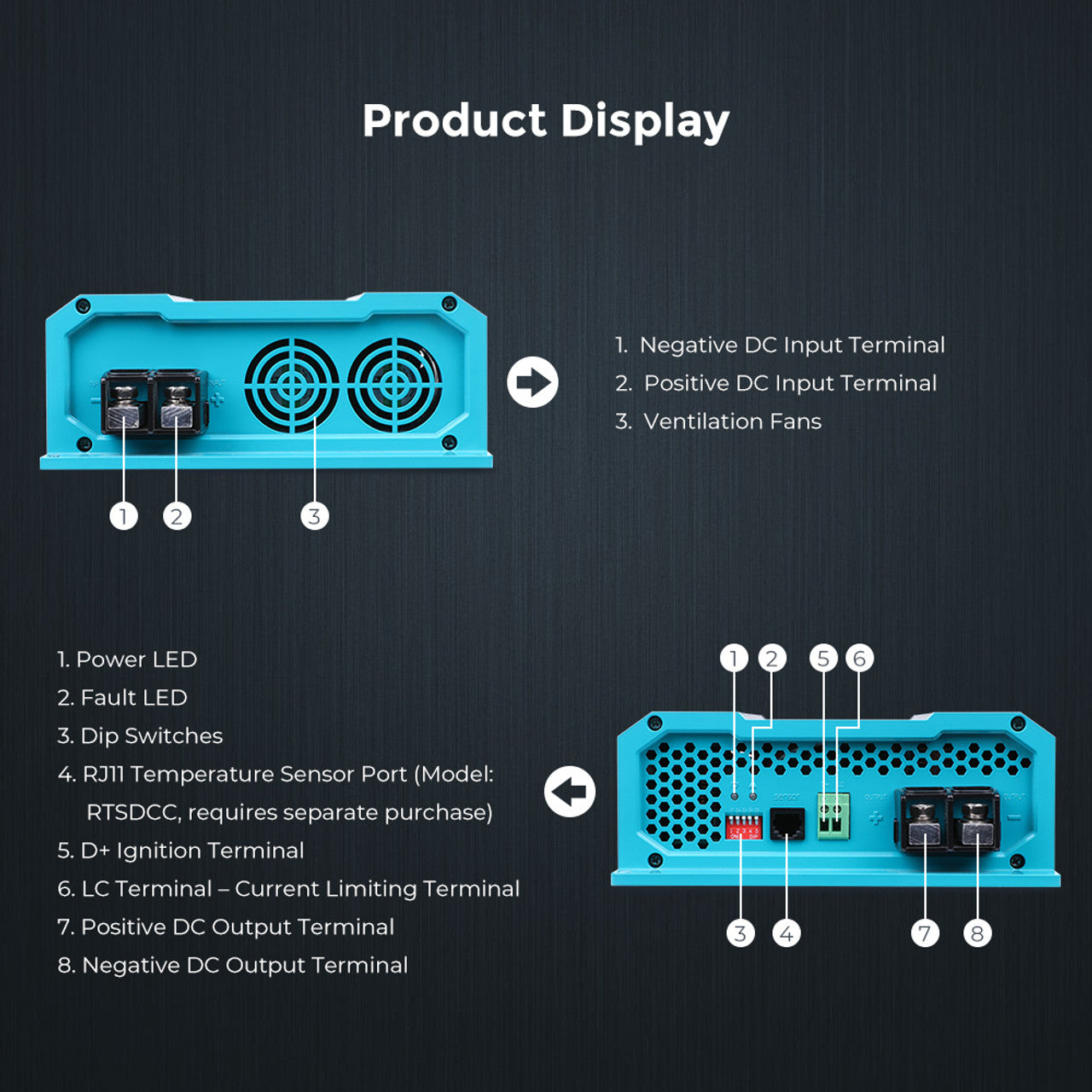 Renogy 12V 20A DC to DC On Board Battery Charger