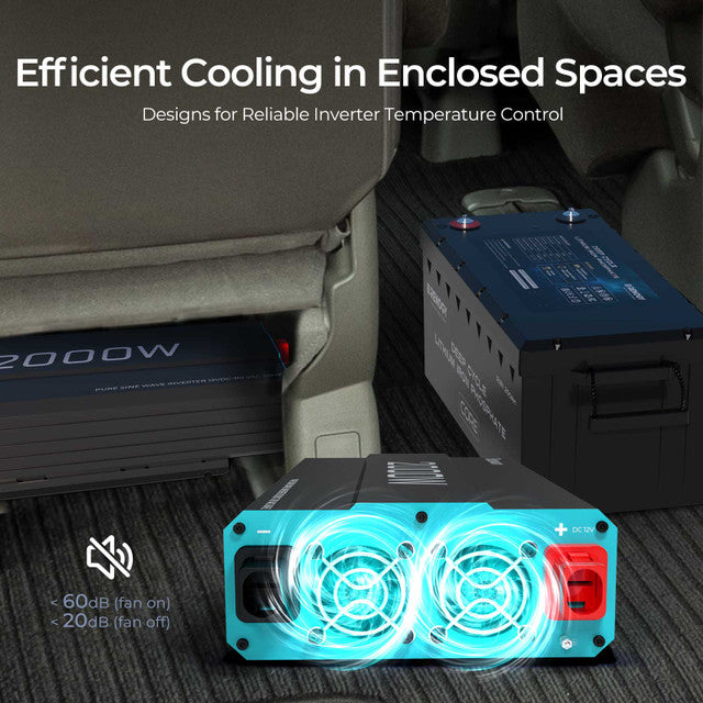 Renogy 2000W 12V Pure Sine Wave Inverter G2