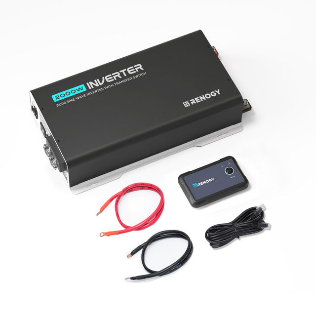Renogy 2000W 12V Pure Sine Wave Inverter w/ UPS Transfer Switch and Built-In Bluetooth