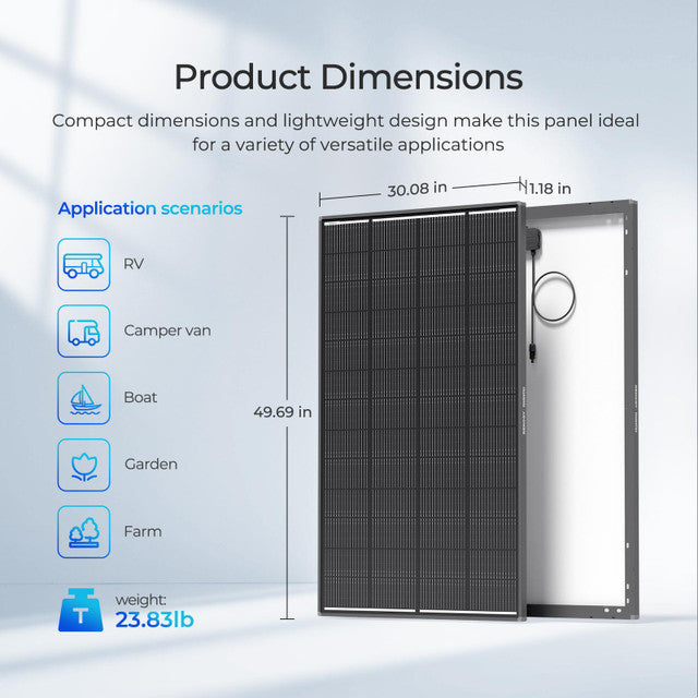 Renogy 200W 12V ShadowFlux Anti-Shading N-Type Solar Panel