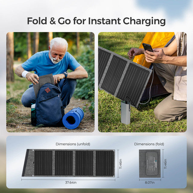 Renogy 30W 12V Portable Monocrystalline Solar Panel