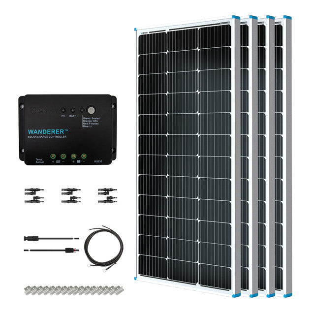 Renogy 400W 12V Monocrystalline Solar Starter Kit w/ 30A PWM Charge Controller