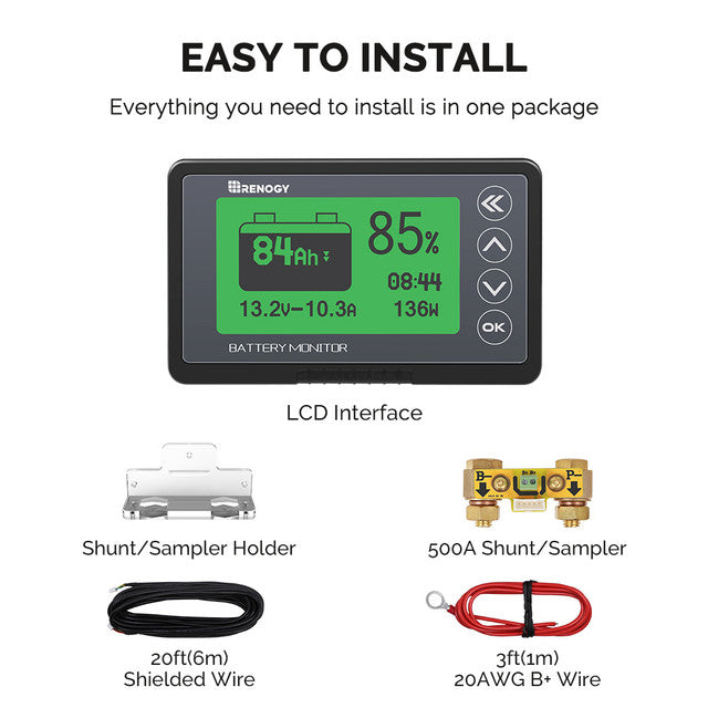Renogy 500A Battery Monitor w/ Shunt
