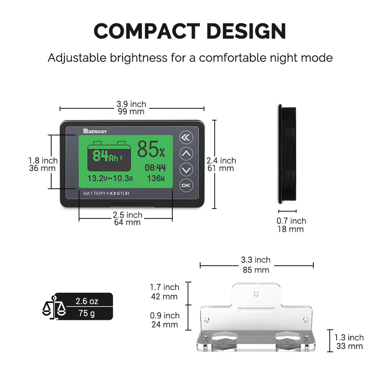 Renogy 500A Battery Monitor w/ Shunt