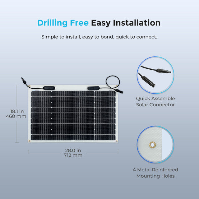 Renogy 50W 12V Flexible Monocrystalline Solar Panel
