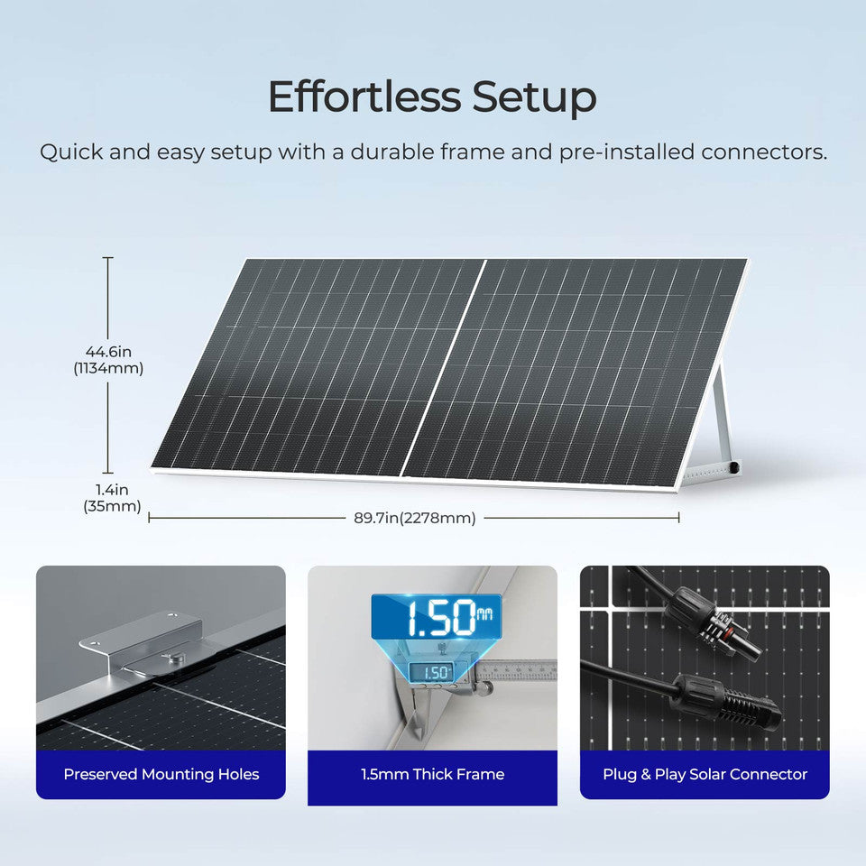 Renogy 590W N-Type Bifacial Monocrystalline Solar Panel