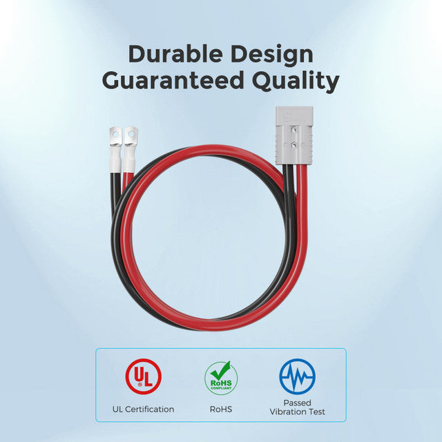 Renogy 5FT 3/0 AWG Anderson Adapter Cable (Anderson SB350 - Ring Lug)