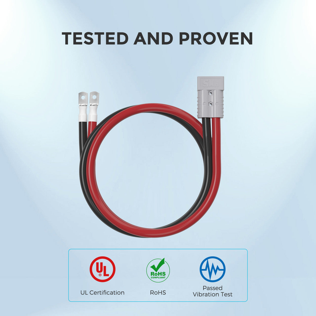Renogy 5FT 4/0 AWG Anderson Adapter Cable (Anderson SB350 - 5/16 in Lugs)