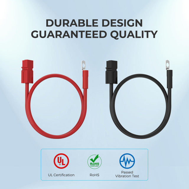 Renogy 5FT 6 AWG Anderson Adapter Cable (Anderson PP75 - 3/8 in Lugs)