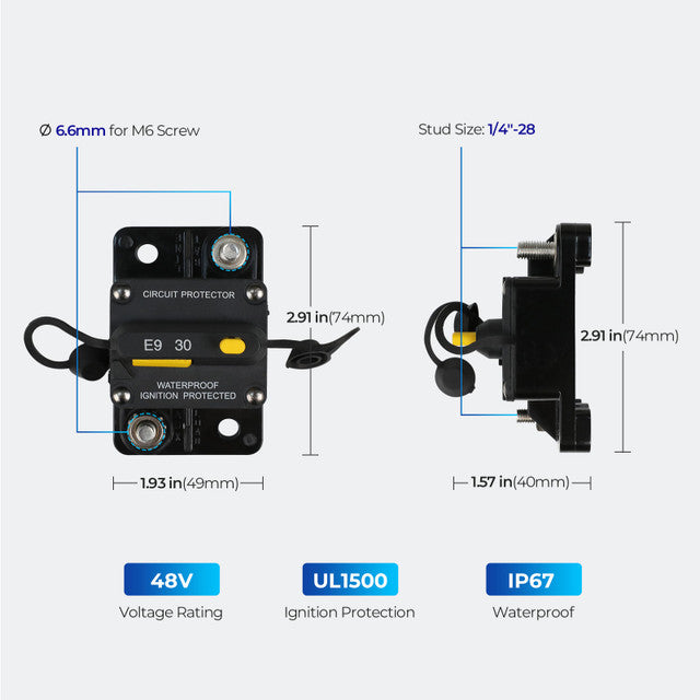 Renogy 60A Thermal Circuit Breaker