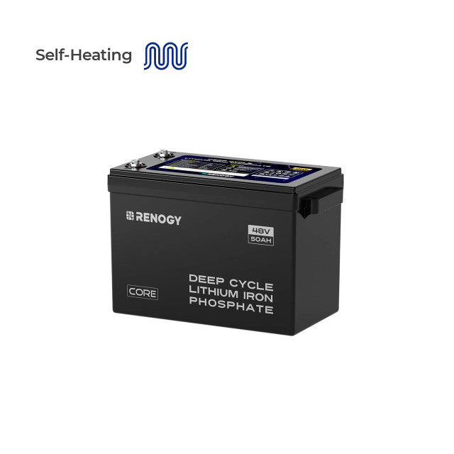 Renogy Core 48V 50Ah Smart Lithium Iron Phosphate Battery w/Self Heating